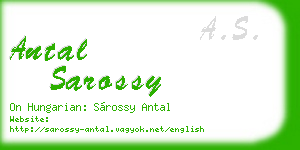 antal sarossy business card